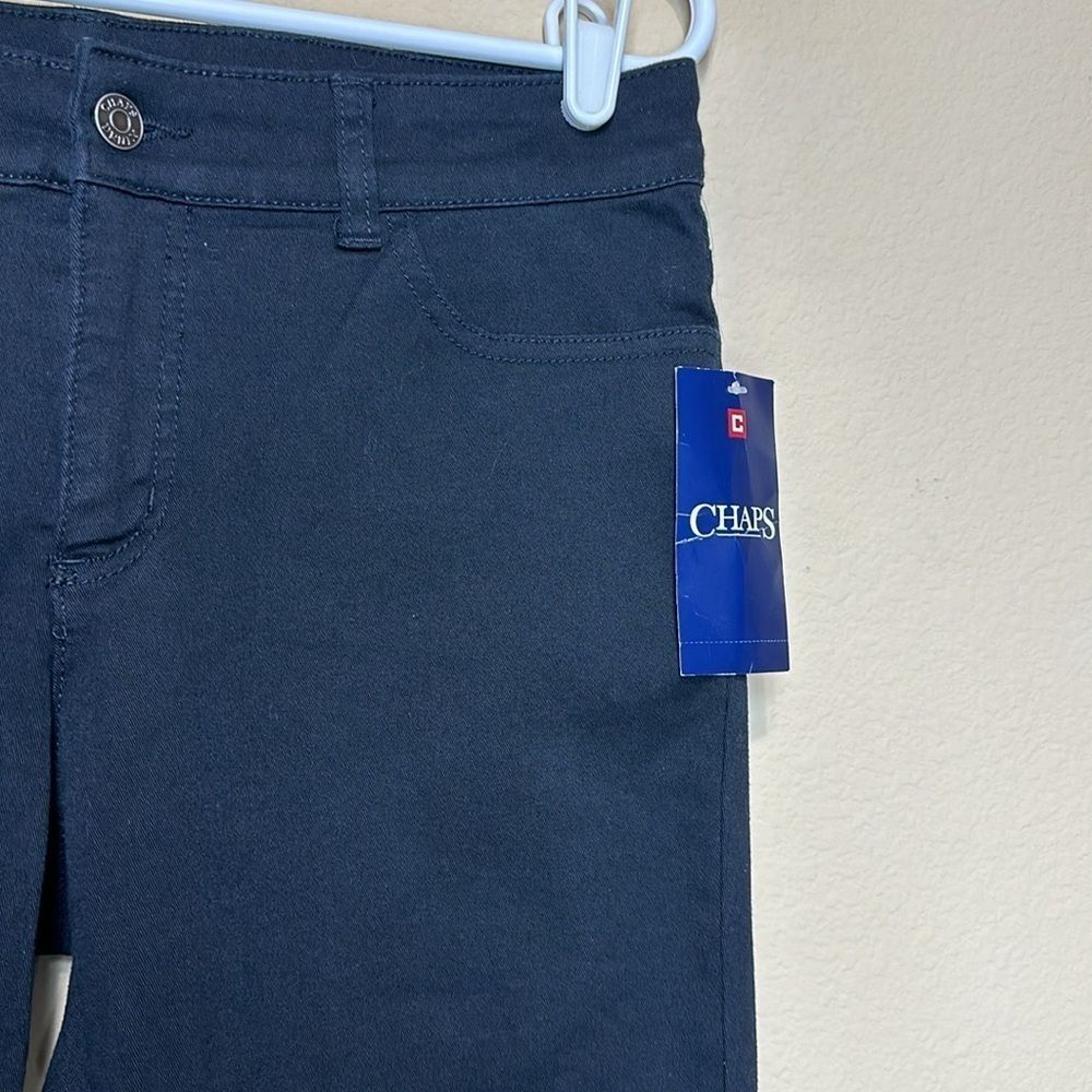 NWT Chaps Icon Black Denim Capri Pants Size 6 Coastal Resort Casual - Picture 6 of 10